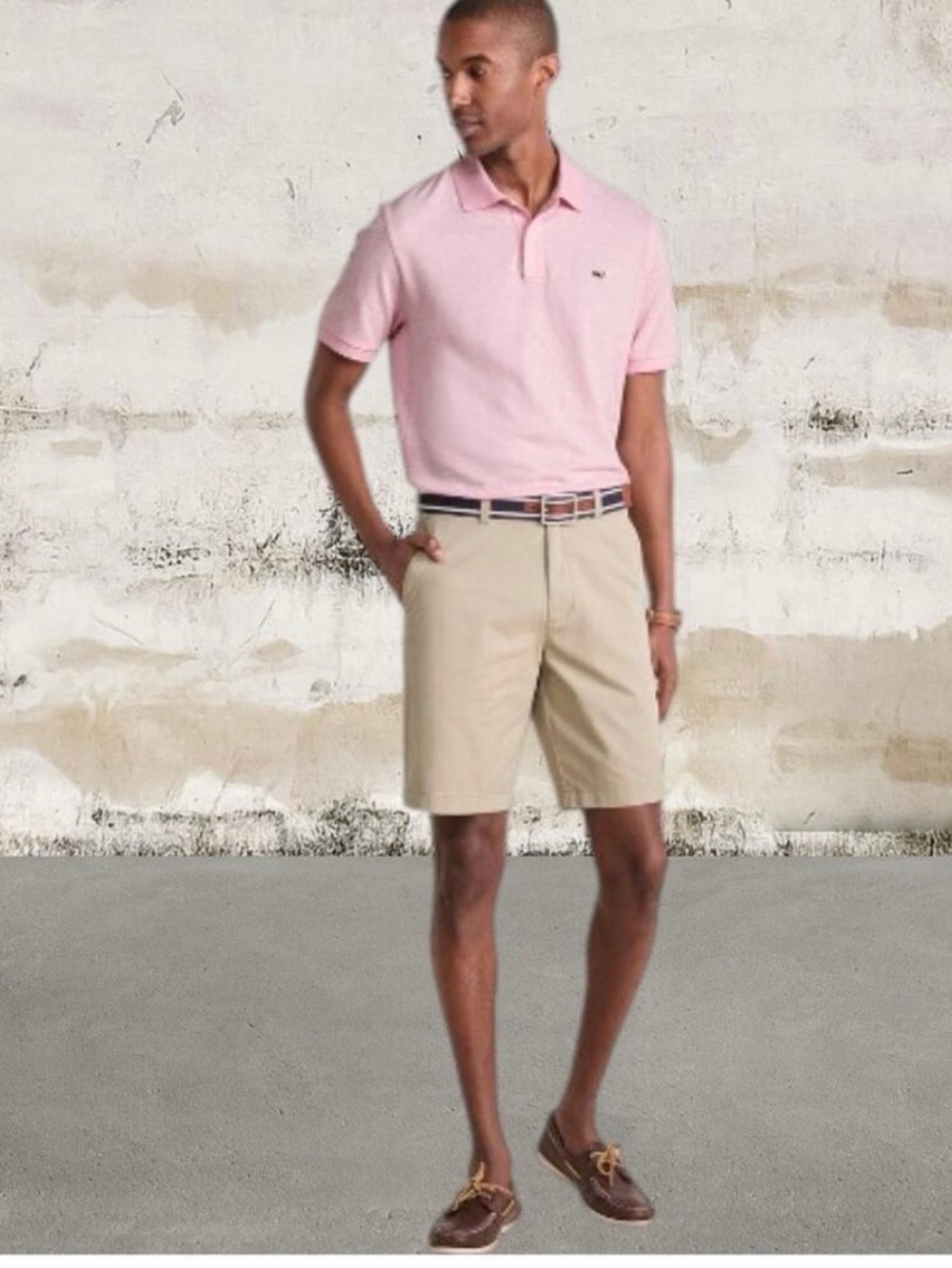Vineyard Vines Men's Khaki Flat-Front Breaker Shorts Size 38